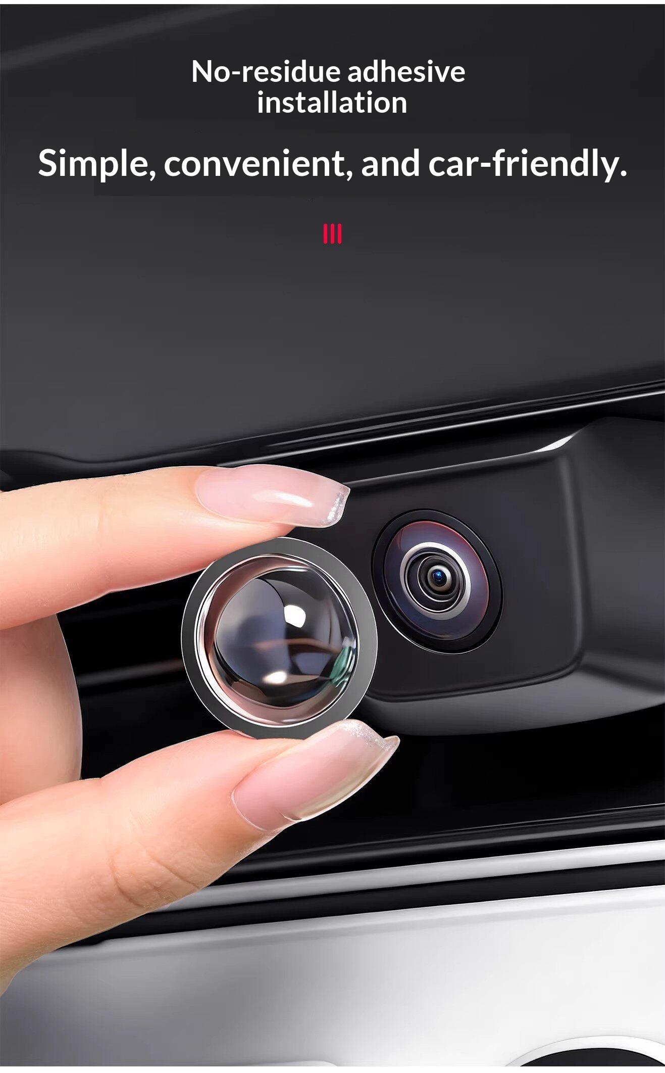 4pcs Car Camera Protective Cover Lens Cap Front-Specific for Rear 360 Parking View Weatherproof Dust & Stone Protection