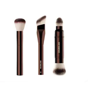 Hourglass 3-Piece Brush Set | Foundation, Blush & Retractable Powder Brush | Travel Friendly Makeup Brush Kit | Flawless Full Face Tools