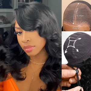 【NEW】Nadula 7x5 No Slip Wig Invisible Knots Feathered Layer Side Part 250% Density Human Hair Lace Wig Put On And Go with Drawstring Summervibes TikTokShopStockUp