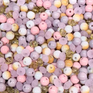 B250ML. Glass/Porcelain Mix Beads for Jewelry Making 250ML/8oz bead mix 2 Orders for a Bento