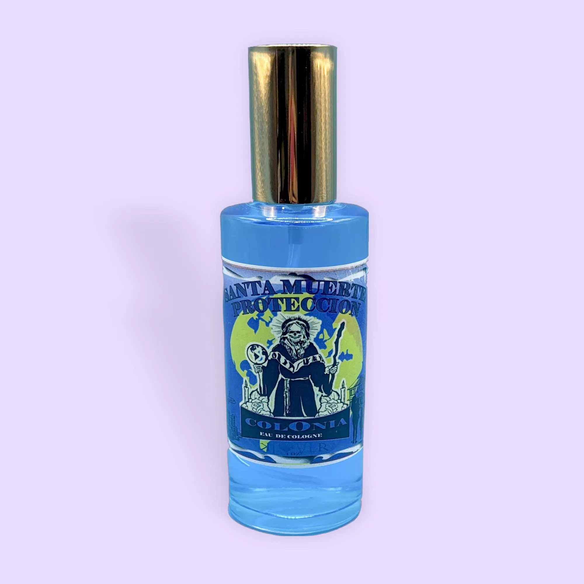 Santa Muerte Protection Protección Cologne 4 oz, Protective, 4Oz, Positive Aura, Enhances Well-Being, Bottle, Liquid