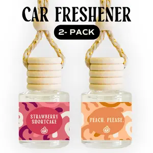 SkyeLight 2-Pack Car Freshener Hanging Scented Air Freshener Long Lasting Made in USA Choose Your Scent
