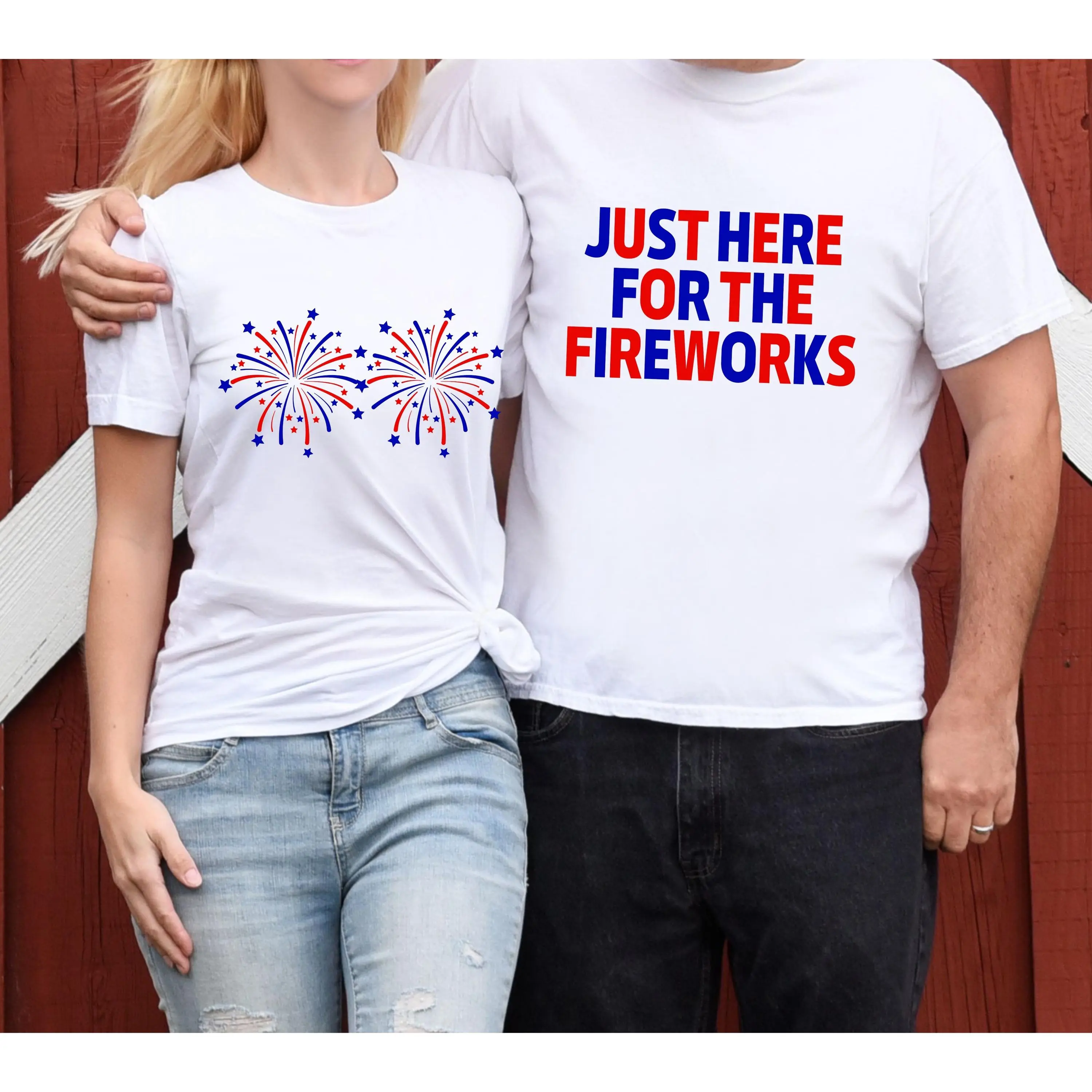 Humorous 4th of July T-Shirt - Sarcastic Couple Tee with Fit, Patriotic USA Graphic, Machine Washable, Tie Neck, Casual Wear for Adults (Sports & Outdoor Top)