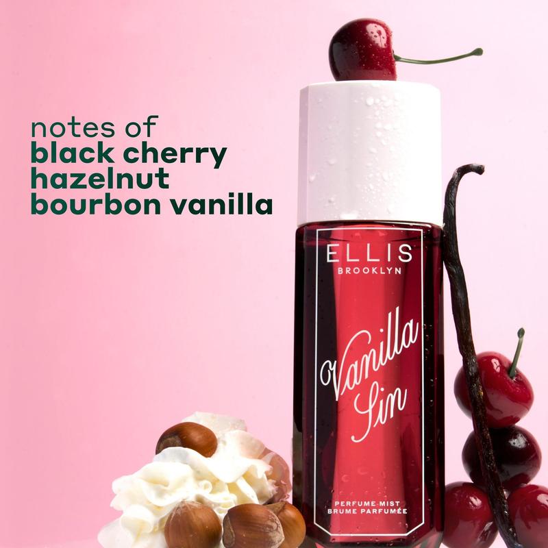 VANILLA SIN Perfume Mist 90ml - Gourmand Perfume Mist with Black Cherry, Hazelnut, Bourbon Vanilla, Vanilla Infusion, and Fresh Freesia.