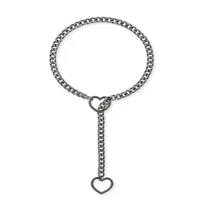 Figaro Chain Handmade Gothic Punk Rainbow Heart-Shaped O-Ring Slip Necklaces for Women Alloy Fashion Jewelry Ideal for Daily Party Wear Cuban Style Hip-Hop Streetwear