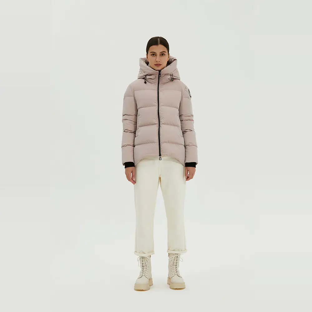 Fitouch Linda Women's Down Puffer Jacket | Side Vents | 750+ Fill Power | Winter Short Light Coat
