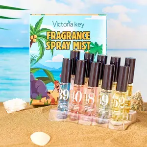 10pcs/set Fragrance Gift Bundle, Brazilian Beach Style Fragrance Spray Set for Women, Alcohol-Free Formula, Dual-Use for Body & Hair, Long-Lasting Fresh Scent, Compact Portable Size, Daily Commutes & Vacation Touch-Ups, Fruity Floral Scent