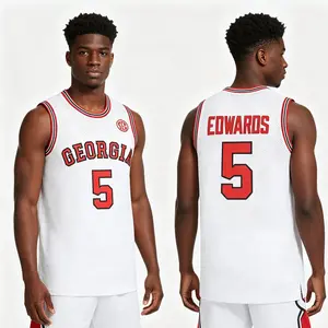 Men's #5 Edwards Basketball Jersey Embroidered University Breathable Mesh Fabric Athletic Wear S-XXL