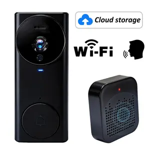 Wireless WiFi Video Doorbell Camera, Ai Motion Detection, Two-Way Audio, Night Vision, Easy Install, Real-Time Monitoring, 2.4g Wi-Fi