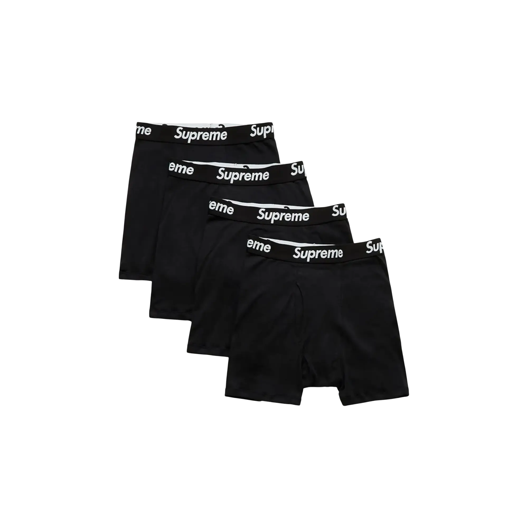 Supreme Hanes Boxer Briefs (4 Pack) Black