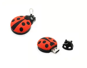 2.0 or 3.0 in 16gb - 32gb - 64gb - 128gb Ladybug Insect Bug Animal Novelty Cute Gift USB Flash Thumb Drive