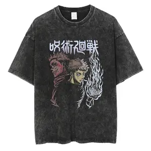 100% cotten, Anime Jujutsu Kaisen T Shirt Top Menswear Underwear Streetwear
