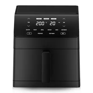 DEIME US RA682D/DSV,Air Fryer, 4.5QT RA450D & 6.5QT DSV, Digital Touchscreen Oil-Less Healthy Cooker with 8 Presets, Non-Stick Dishwasher Safe Basket