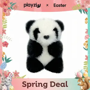 Adorable plush panda keychain, handcrafted, cute panda-shaped bag charm, girls' holiday gift, handmade pom-pom keychain