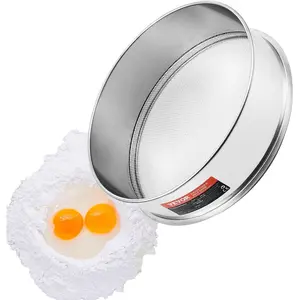 VEVOR Automatic Electric Vibrating Sieve, Stainless Steel Sifter Shaker Machine with 10+60 Mesh, 45W Automatic Powder Sifter Machine Countertop, Electric Sieve Shaker for Flour Powers, Mungbean, RiceVEVOR Super Brand Day