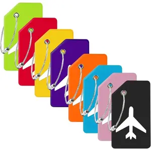 8 Pack Silicone Luggage Tag for Suitcases with Stainless Loop, TSA Approved, Privacy Protection Travel Essentials Bag Tags , Mixed Color