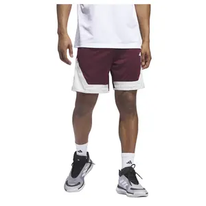 adidas Mens Pro Block Shorts Basketball Casual Bottoms Casual - Red