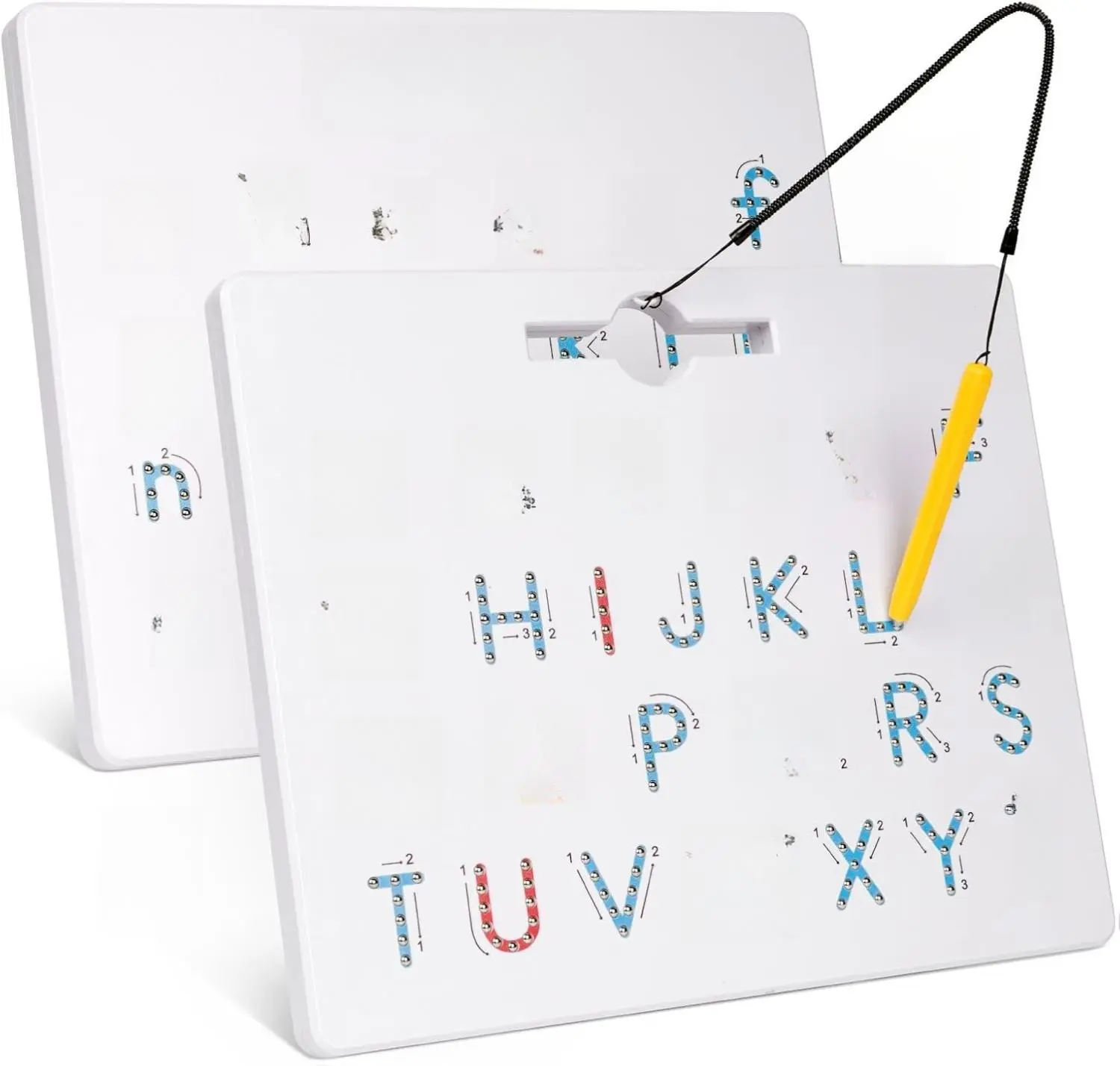 Double Sided Magnetic Letter Board - 2 in 1 Alphabet Magnets Tracing Board for Toddlers ABC Letters Uppercase & Lowercase Practicing Learning Education Toys