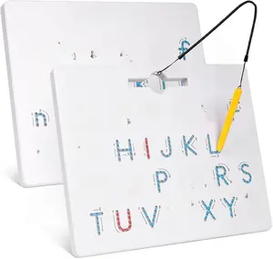 Double Sided Magnetic Letter Board - 2 in 1 Alphabet Magnets Tracing Board for Toddlers ABC Letters Uppercase & Lowercase Practicing Learning Education Toys