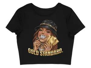 Gold Standard Glamorous Boss Babe crop top