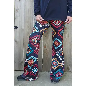 Colorful Aztec Flare Pants