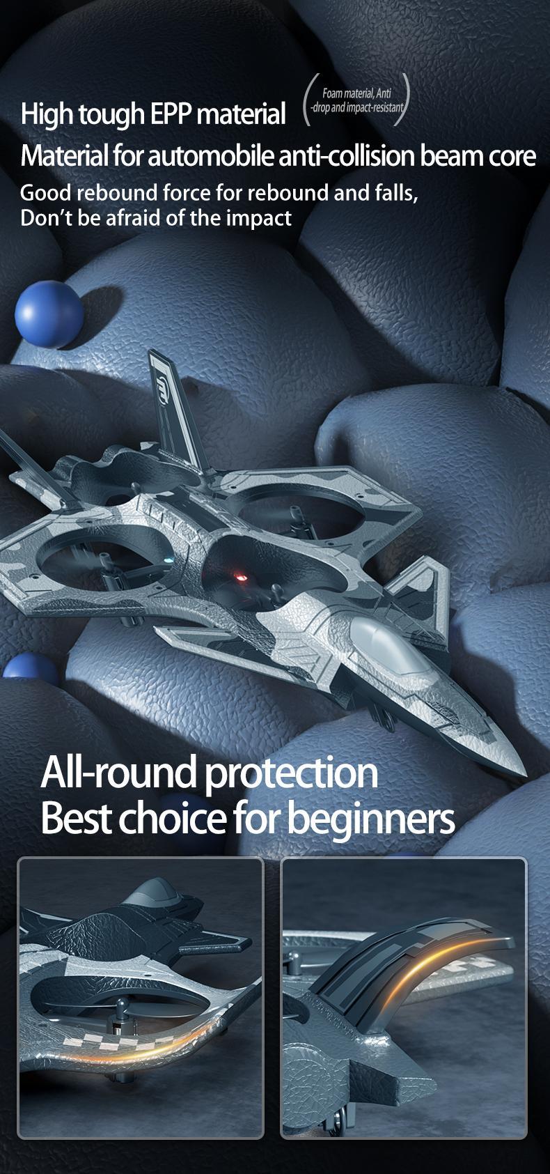 Children's remote control airplanes fixed-wing gliders aerial photography airplanes foam remote control airplanes crash-resistant foam airplanes simple drones suitable for children aged 8-12 Christmas Halloween Thanksgiving gift TongLi