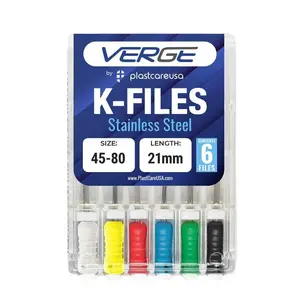 Size 45-80 21mm Assorted Endo K-Files, Endodontic K Files (Stainless Steel)