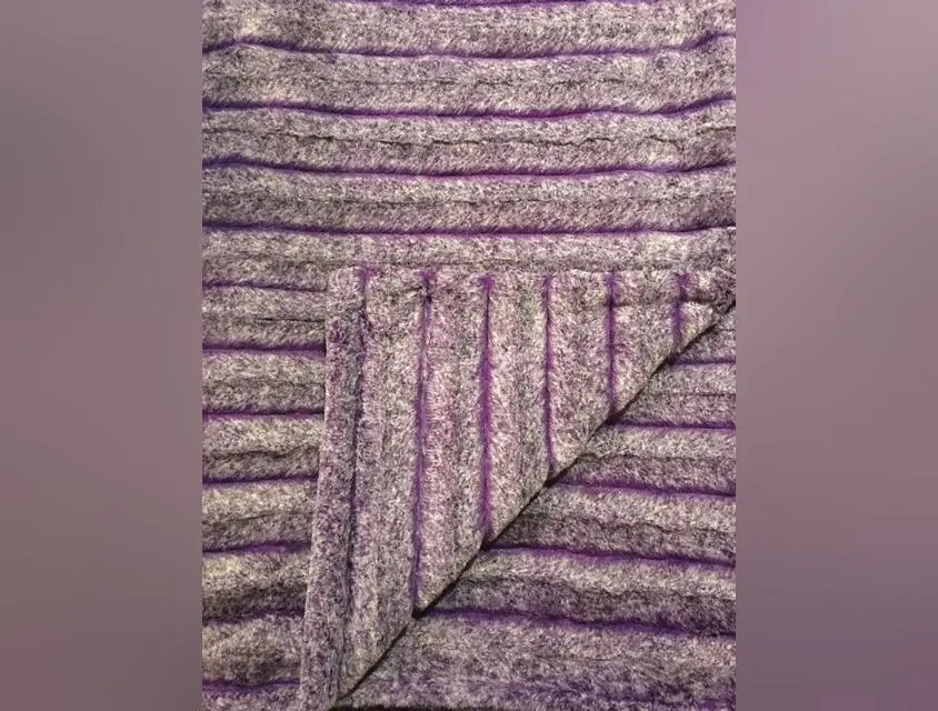 Blanket: Iced Chinchilla Fabric in Purple Reign on Iced Chinchilla Fabric in Purple Reign