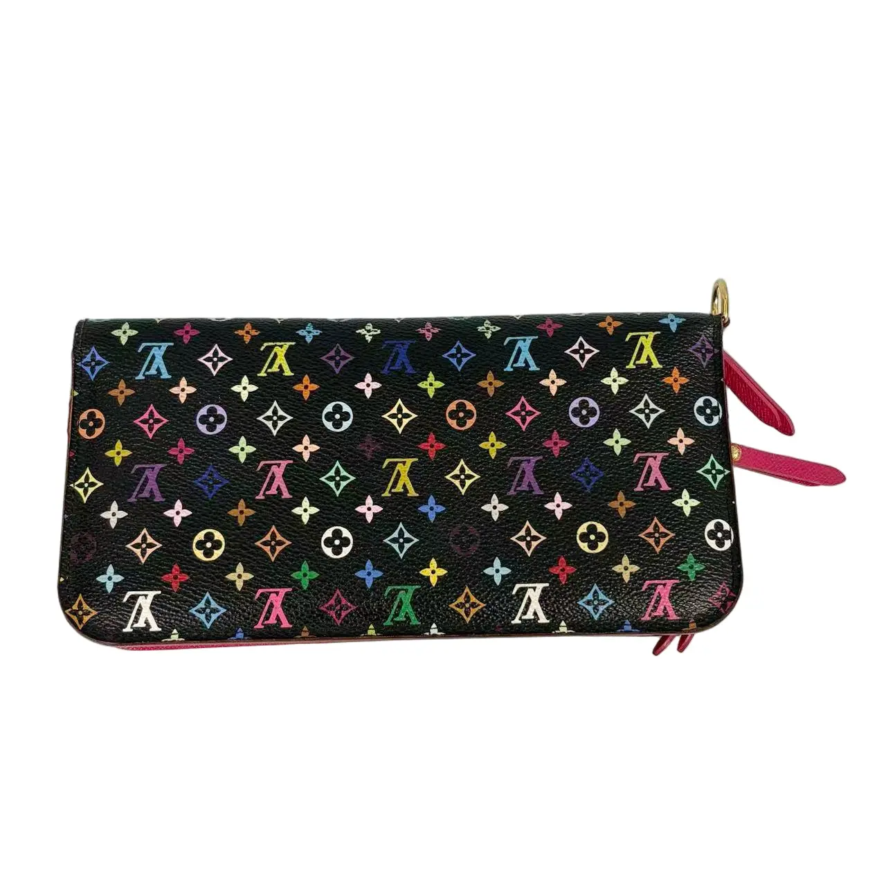 Pre-owned canvas wallet Louis Vuitton Zippy Monogram Multicolore Noir – Black