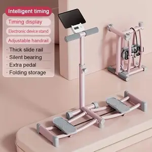 Leg exercise machine, adjustable ski trainer, used for leg strength training