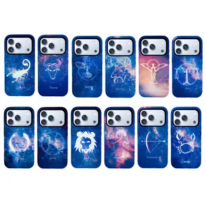12 Zodiac Signs Galaxy phone case, Constellation Aesthetic Celestial Cover, Glow-in-the-Dark Starry Sky Protective Case for iPhone 11/12/13/14/15/16/17  pro max series and Samsung S24-S26 series.Perfect for Her/Him Girly Phone Caseslovely gift