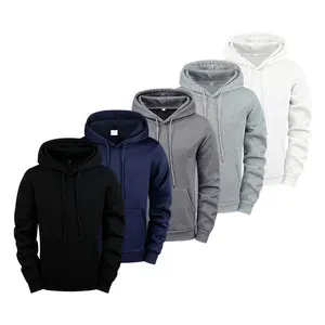 Men’s fleece hoodie, ultra soft and comfortable hoodie, heavy pullover hoodie with kangaroo pocket, drawstring thickened design, suitable for everyday casual wear and sports.