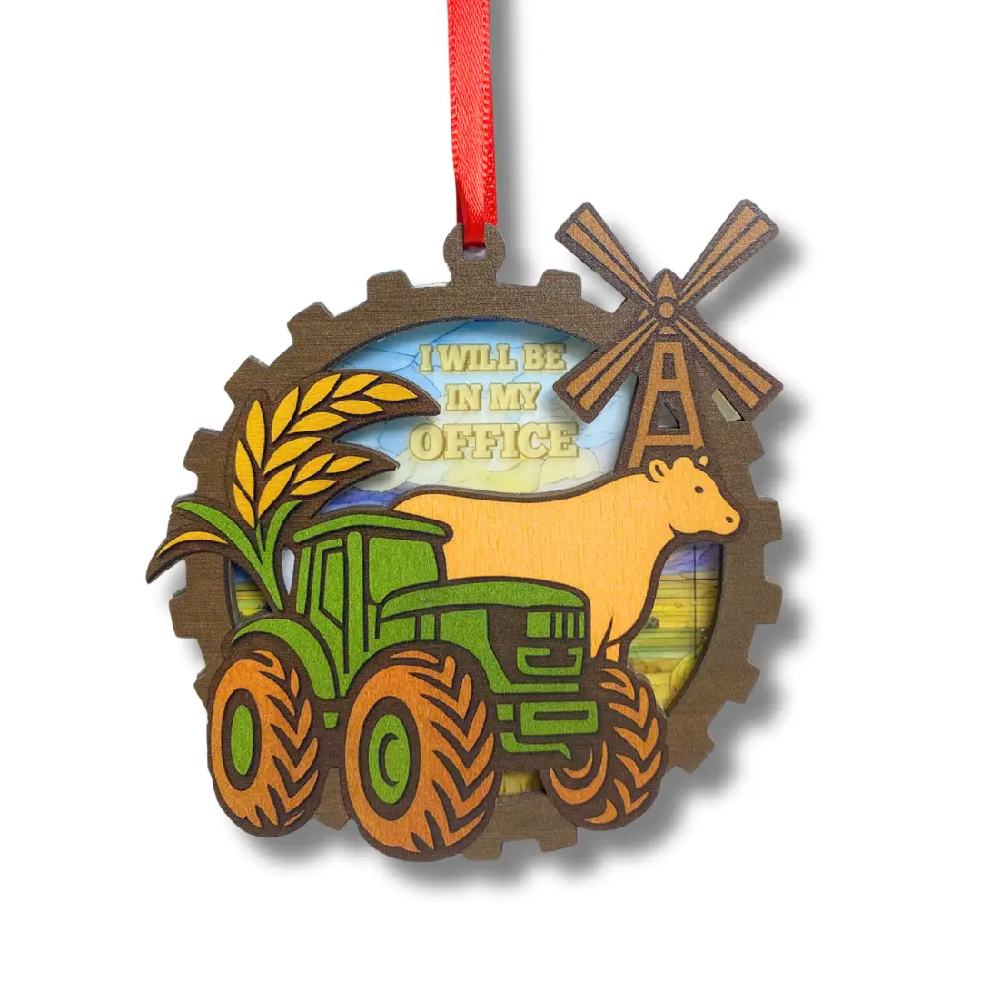 Tractor Ornament, Tractor Ornaments For Christmas Tree, Farm Keepsake Ornaments, Holiday Decorations And Xmas Gifts Ideas