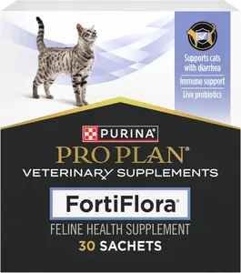 Purina Pro Plan Veterinary Supplements FortiFlora Cat Probiotic Supplement for Cats with Diarrhea - 30 ct. Box