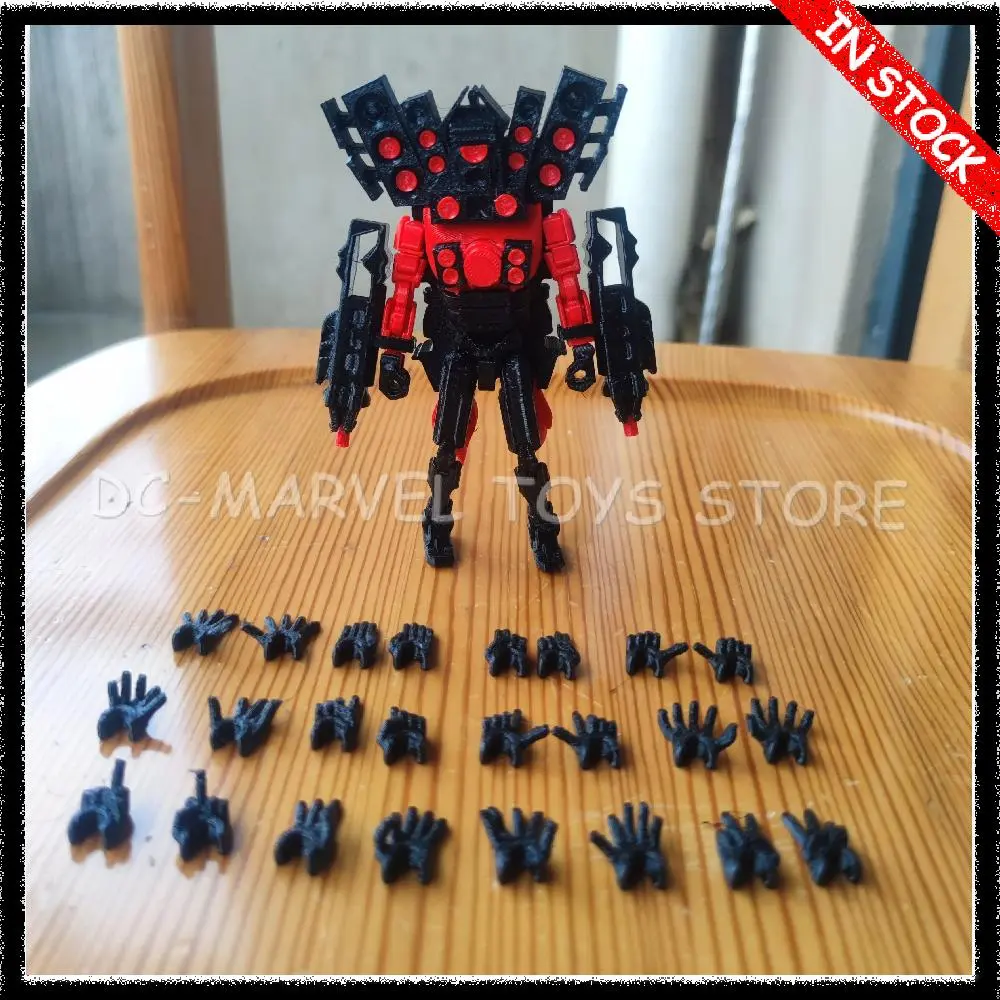 In Stock 3d Printed Dummy13 Taitan Sound Player Q-Version Skibidi Multi-Jointed Mobility Action Figure Accessory Customized Toy