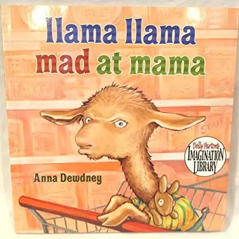 Used Scholastic Llama Llama Mad at Mama by Anna Dewdney Softcover Children's Book - Early Reading Option for Toddlers & Preschoolers - English, 32 Pages, 0.52 lb, Childrens Books, Books For Toddlers