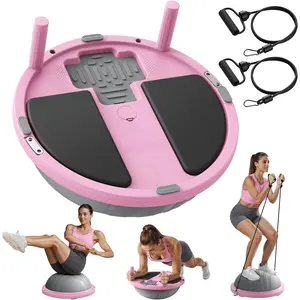 3-in-1 Balance Ball Trainer 18inch Lightweight Yoga Stability Ball with Foot Pump and Strap 300 lbs Anti-Slip Design Suitable for Home Exercise