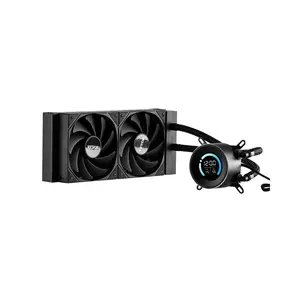 VEVOR CPU Liquid Cooler, AIO CPU Water Cooler - 120mm PWN Fans, Pump, 1.8'' Display, Max.2200RPM CPU Cooling Fan, Efficient Black PC Water Cooler for Intel 115X/1366/2011/1700/1200, AMD AM4/AM5