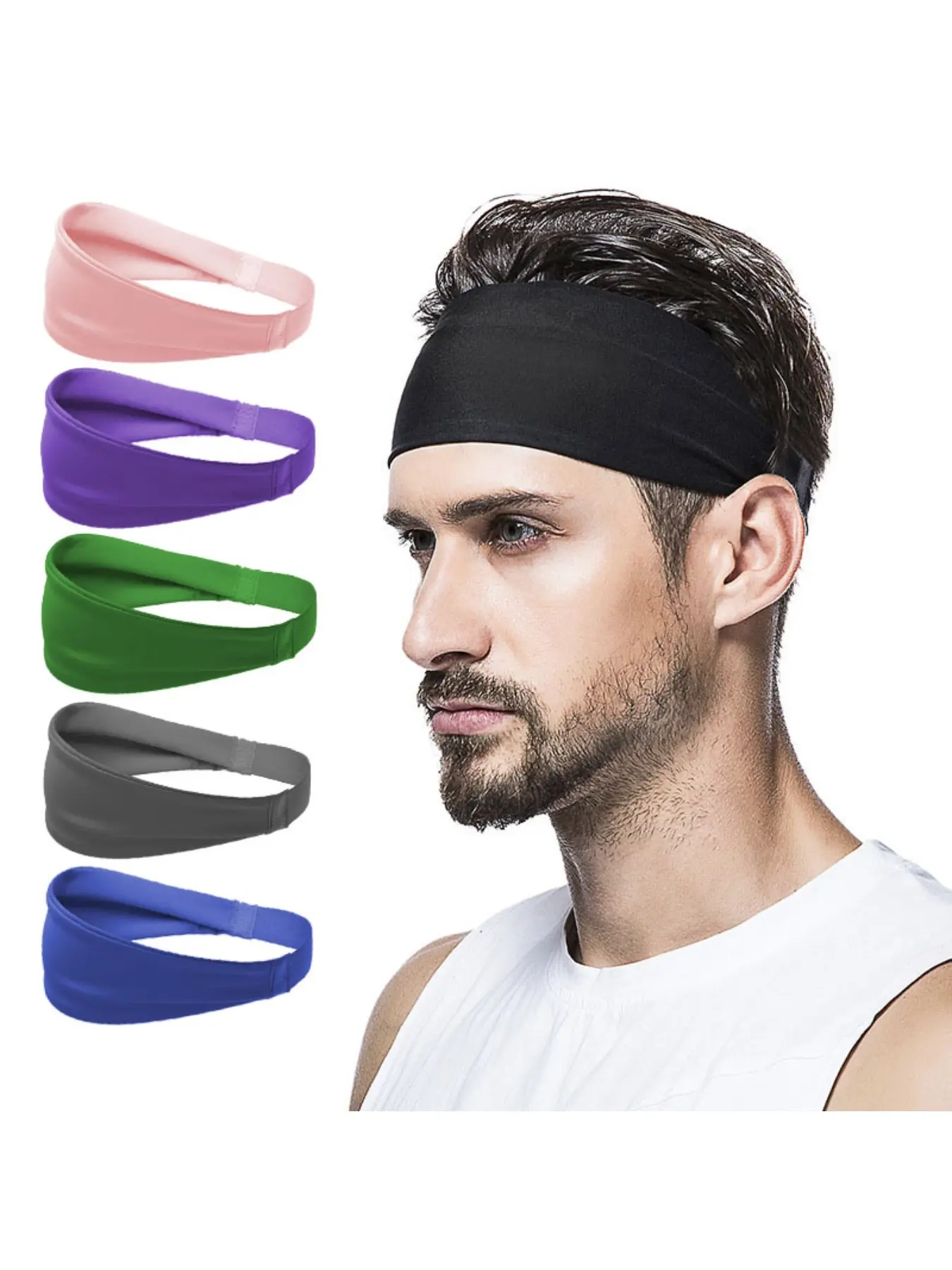 Fitness yoga specialized headscarf, men's and women's sweat-absorbing headband, sports running summer forehead protector, hairband, basketball headband