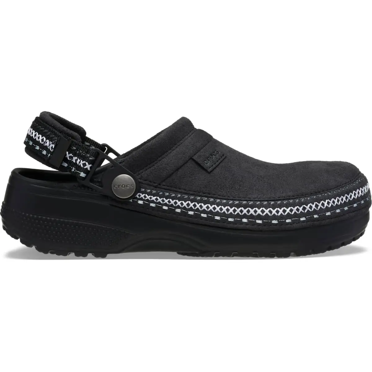 Crocs Adult Crafted Vegan Suede Clogs with Stitch Accent Crocs Adult Crafted Vegan Suede Clogs with Stitch Accent