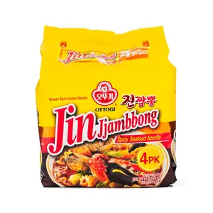 Ottogi Jin Jjambbong Spicy Seafood Noodles 4pk 520 g