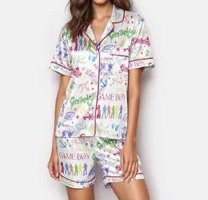 KATSEYE Beautiful Chaos Women and Kid Pajama Set: Kpop Girl Group Sleepwear in Cute Satin Loungewear