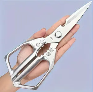 Premium Stainless Steel Kitchen Scissors - Heavy Duty Poultry Scissors for Chicken, Fish, Etc. - Ergonomic Grip, Anti-Rust, Food Safe Design, Kitchen Cutting Tools | Multifunctional Scissors | Durable Kitchen Scissors, Chicken Additions