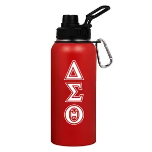 BBGreek  Delta Sigma Theta - 32 oz Insulated Stainless Steel Tumbler -Greek Letters - Official Vendor