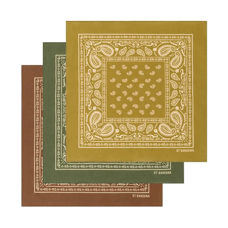 GT BANDANA Classic Paisley Cotton Bandana for Men and Women, 22x22" Square Headband Accessory, Soft Multi-Purpose for All Seasons