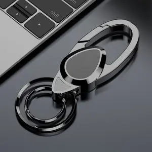 No Logo Keychain Blank, Stylish Keychain, High End Stainless Steel Waist Pendant, Personalized Key Chain for Men, Laser Engrave Car Keyring Accessory