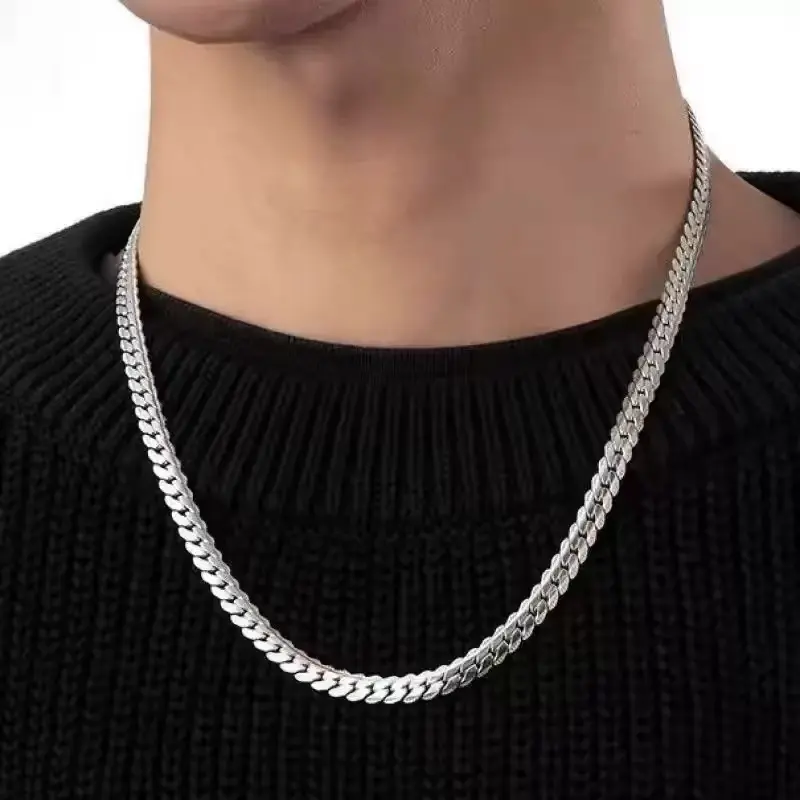 Titanium steel snake bone chain necklace  50cm/19.7in