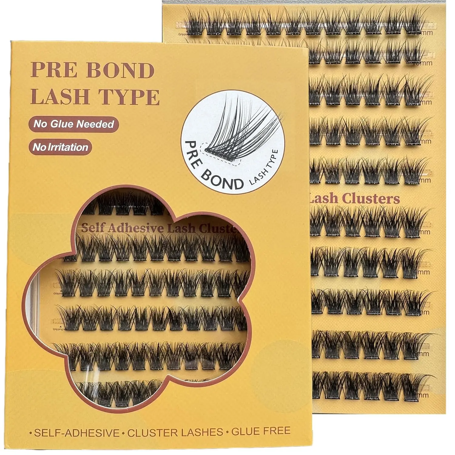 Eyelashes Clusters Self Adhesive Lash Clusters No Glue Needed Wispy False Eyelashes Kit Fairy Lash Clusters 120pcs