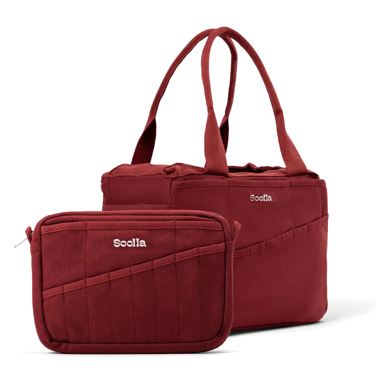 Soolla Studio Bag + Pouch Bundle, Sangria