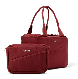 Soolla Studio Bag + Pouch Bundle, Sangria